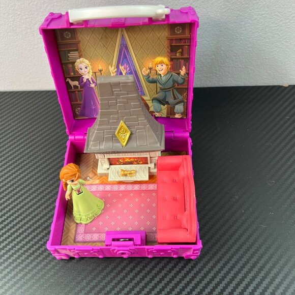 Disney Frozen Mini Playset With Anna Figure & Furniture Case with Handle - Picture 2 of 14
